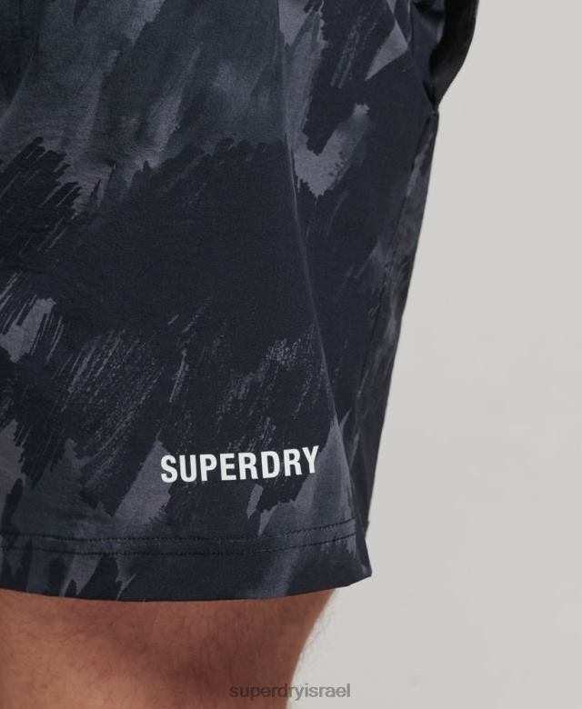 il Superdry גברים מכנסי ספורט קצרים ארוגים בליבה אפור כהה 4LX2Z333 הַלבָּשָׁה