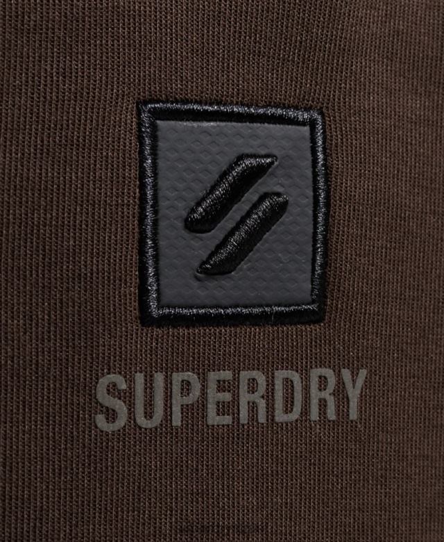 il Superdry נשים סווטשירט עטלף טכנולוגי חצי רוכסן חום 4LX2Z3364 הַלבָּשָׁה