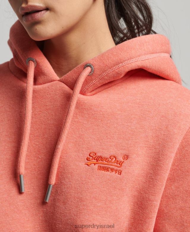 il Superdry נשים קפוצ'ון רקום לוגו וינטג' מכותנה אורגנית אלמוג 4LX2Z3385 הַלבָּשָׁה