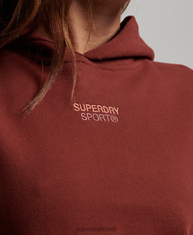 il Superdry נשים קפוצ'ון אוברסייז ליבה חום 4LX2Z3392 הַלבָּשָׁה