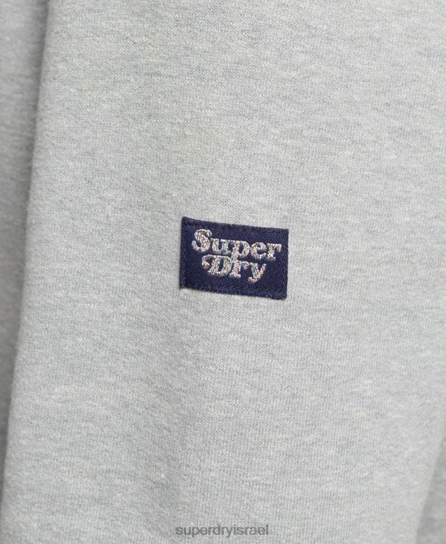 il Superdry נשים קפוצ'ון תסריט נוסטלגיה אפור 4LX2Z3418 הַלבָּשָׁה