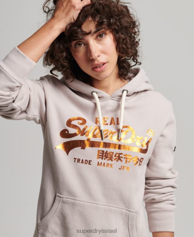 il Superdry נשים קפוצ'ון מעוטר בז' 4LX2Z3424 הַלבָּשָׁה