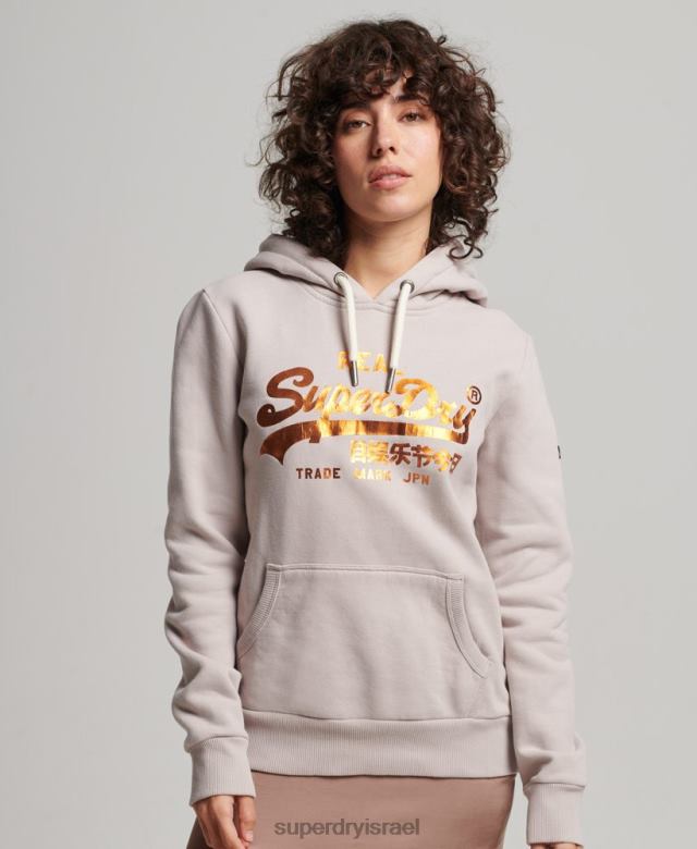 il Superdry נשים קפוצ'ון מעוטר בז' 4LX2Z3424 הַלבָּשָׁה