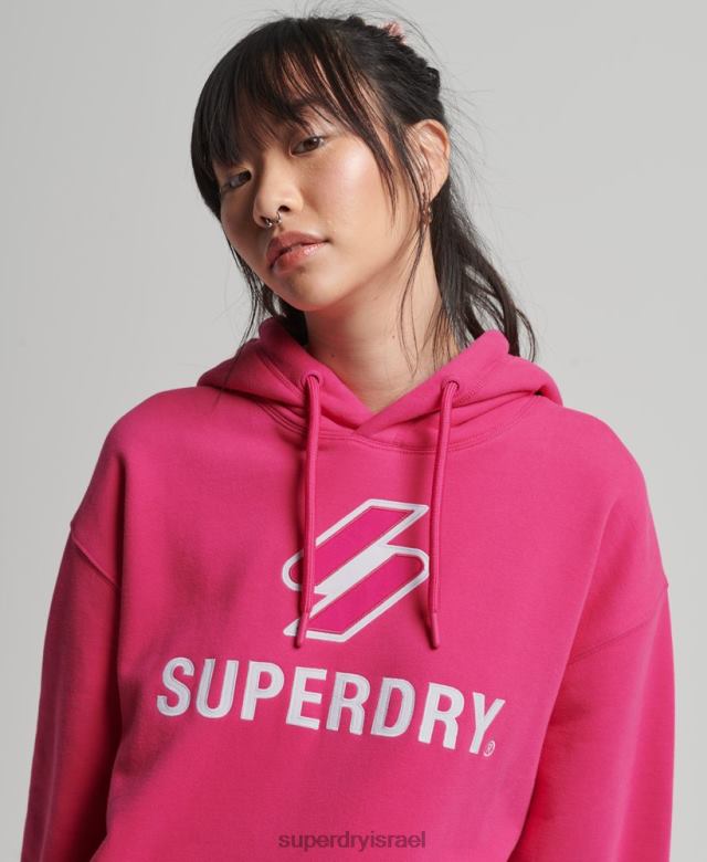 il Superdry נשים קפוצ'ון אוברסייז מוערם בקוד וָרוֹד 4LX2Z3432 הַלבָּשָׁה