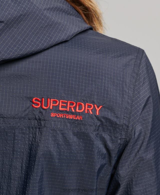 il Superdry נשים ז'קט קל משקל עם לוגו סטנדרטי חיל הים 4LX2Z3540 הַלבָּשָׁה