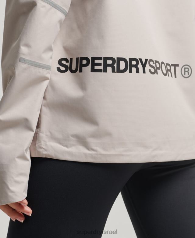 il Superdry נשים מעיל חסין מים בז' 4LX2Z3555 הַלבָּשָׁה