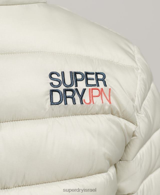 il Superdry נשים ז'קט מרופד ספורטיבי קל משקל אפור 4LX2Z3614 הַלבָּשָׁה