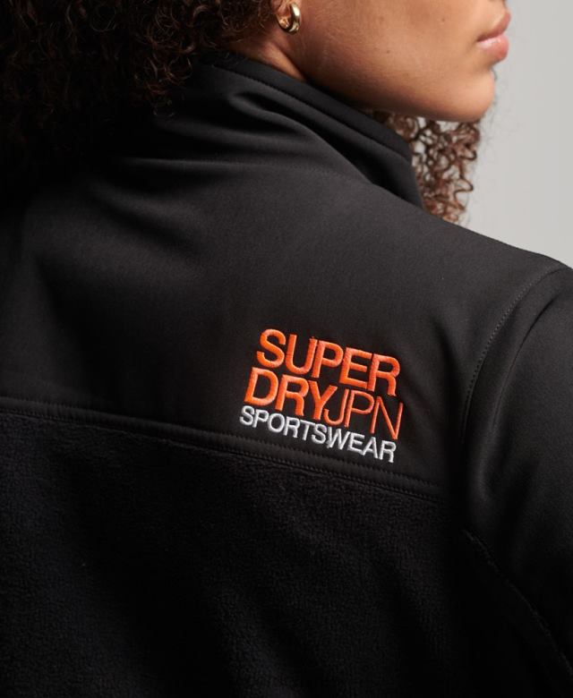 il Superdry נשים מעיל טרקר היברידי קוד שָׁחוֹר 4LX2Z3615 הַלבָּשָׁה