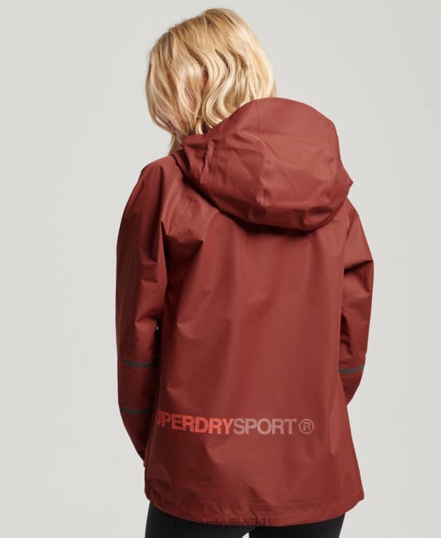 il Superdry נשים מעיל חסין מים חום 4LX2Z3620 הַלבָּשָׁה