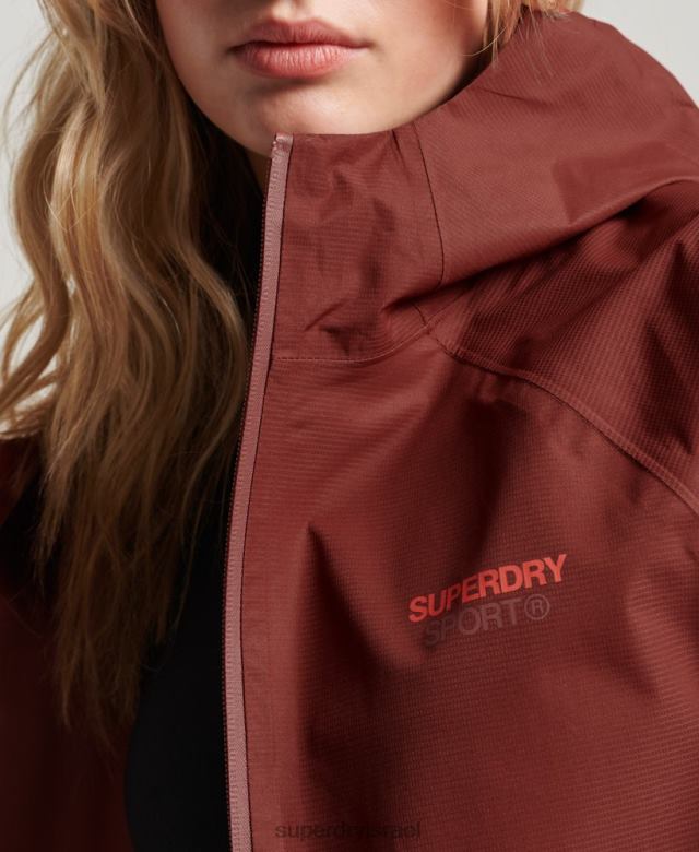 il Superdry נשים מעיל חסין מים חום 4LX2Z3620 הַלבָּשָׁה