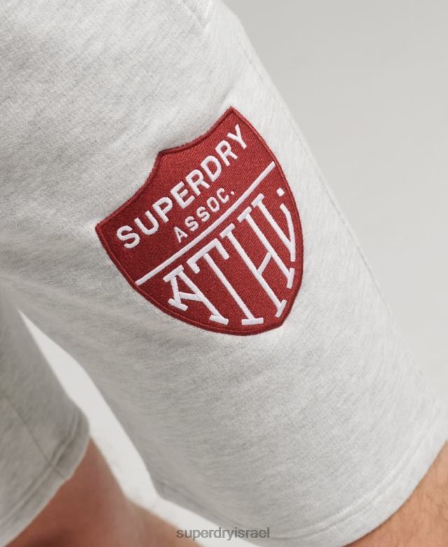 il Superdry גברים מכנס אתלטי וינטג' אפור בהיר 4LX2Z362 הַלבָּשָׁה