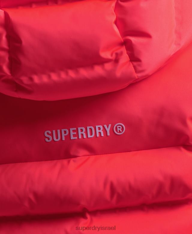 il Superdry נשים ז'קט מרופד באטימה בחום אלמוג 4LX2Z3711 הַלבָּשָׁה