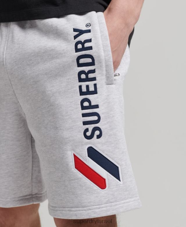 il Superdry גברים מכנסי טרנינג אפליקציה אפור 4LX2Z374 הַלבָּשָׁה