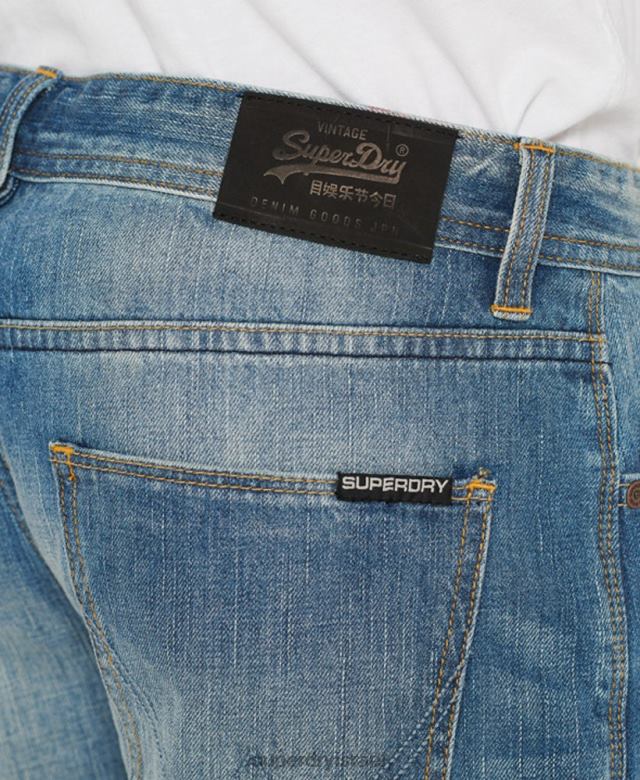 il Superdry גברים מכנסיים קצרים של קצין גִ'ינס 4LX2Z384 הַלבָּשָׁה