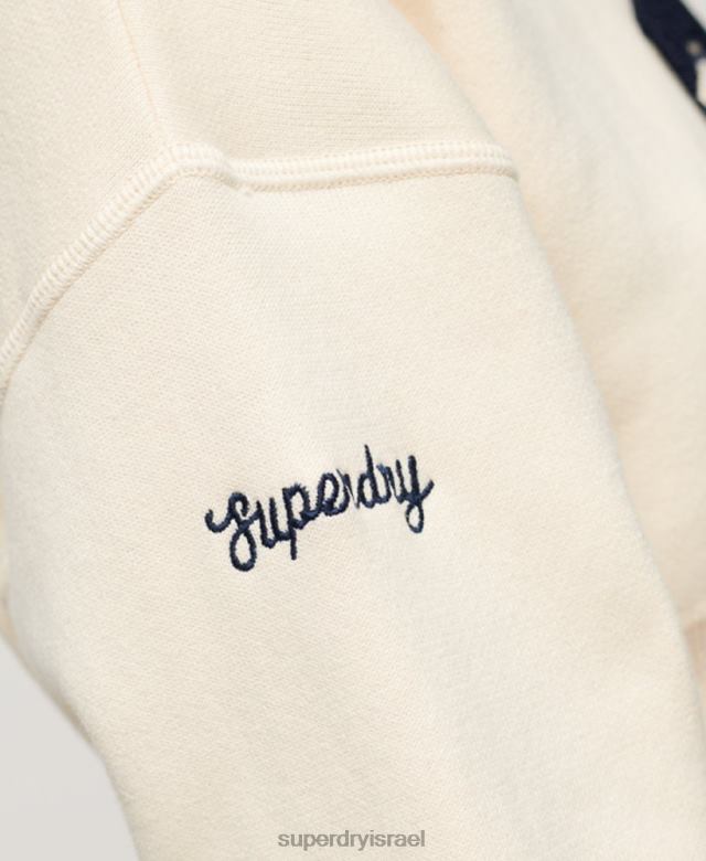 il Superdry נשים מגשר צוות יבול באוניברסיטה לבן 4LX2Z3954 הַלבָּשָׁה