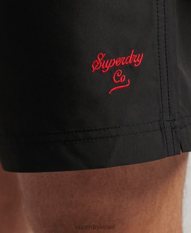 il Superdry גברים מכנסי ים ממוחזרים פולו אפור כהה 4LX2Z397 הַלבָּשָׁה