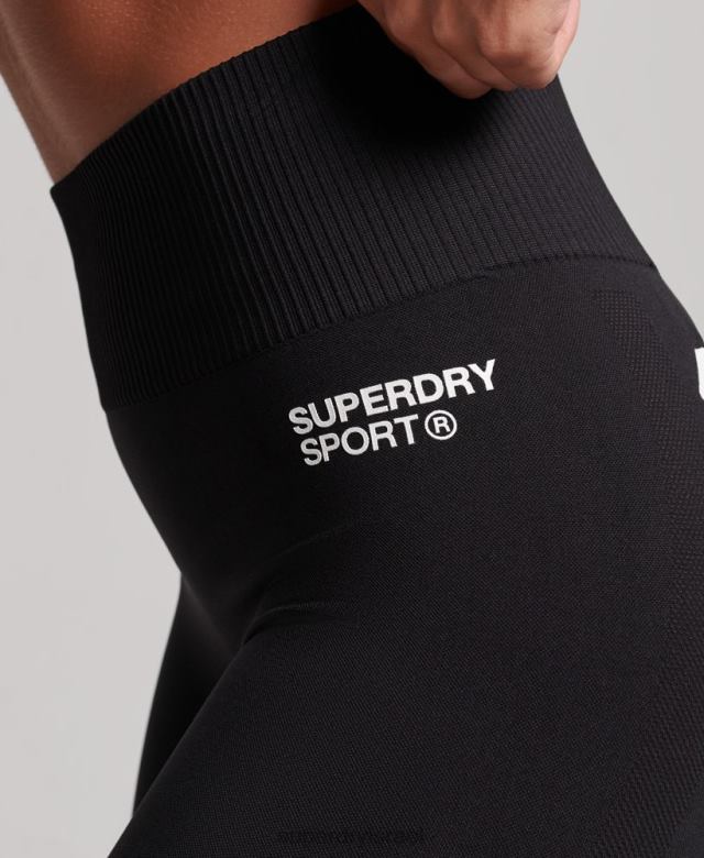 il Superdry נשים חותלות צמודות ללא תפרים שָׁחוֹר 4LX2Z4051 הַלבָּשָׁה