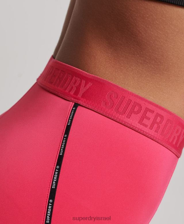 il Superdry נשים רכבת חותלות אלסטיות ממותגות וָרוֹד 4LX2Z4059 הַלבָּשָׁה