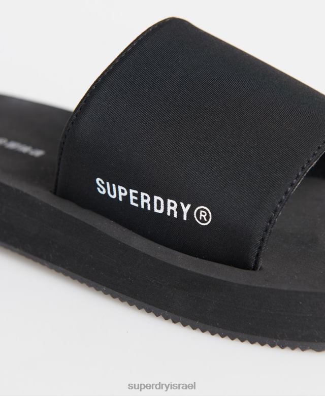 il Superdry נשים סליידרים ספורטיביים לשחות שָׁחוֹר 4LX2Z4207 נעליים