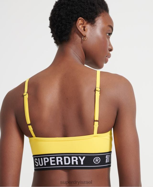 il Superdry נשים חזיית לוגו אימון צהוב 4LX2Z4210 הַלבָּשָׁה