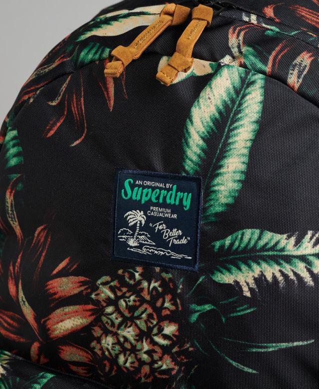 il Superdry נשים תיק גב מונטנה מודפס שָׁחוֹר 4LX2Z4217 אביזרים