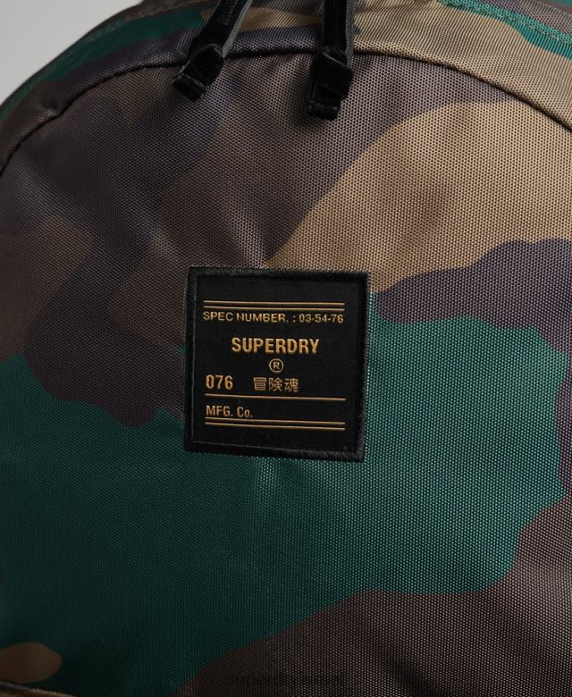 il Superdry נשים תיק גב מונטנה מודפס ירוק 4LX2Z4225 אביזרים