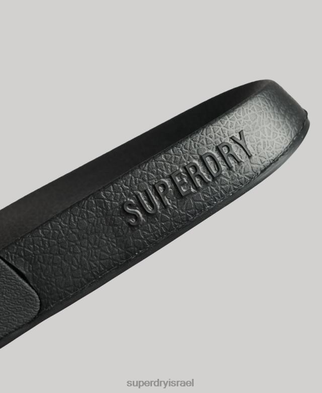 il Superdry נשים מחווני בריכה של לוגו קוד שָׁחוֹר 4LX2Z4345 נעליים