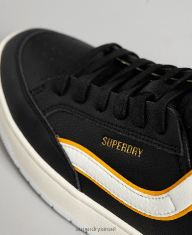 il Superdry נשים נעלי סלסילה טבעונית וינטג' גבוהה שָׁחוֹר 4LX2Z4348 נעליים