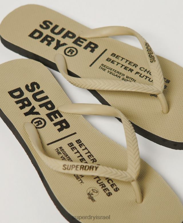 il Superdry נשים כפכפים טבעוניים קרם 4LX2Z4360 נעליים