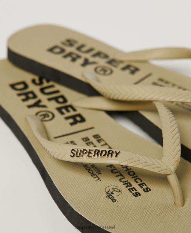 il Superdry נשים כפכפים טבעוניים קרם 4LX2Z4360 נעליים