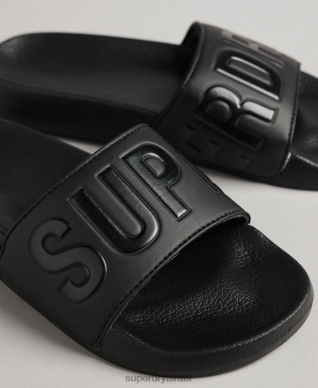 il Superdry נשים מחווני ליבה לבריכה שָׁחוֹר 4LX2Z4367 נעליים