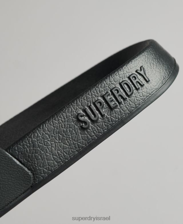 il Superdry נשים מחווני בריכה של לוגו קוד שָׁחוֹר 4LX2Z4372 נעליים