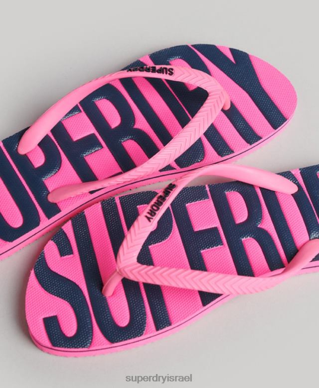 il Superdry נשים כפכפים טבעוניים וינטג' וָרוֹד 4LX2Z4373 נעליים