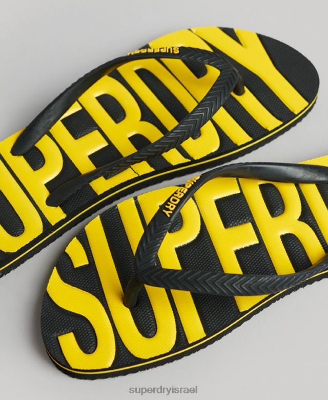 il Superdry נשים כפכפים טבעוניים וינטג' שָׁחוֹר 4LX2Z4374 נעליים