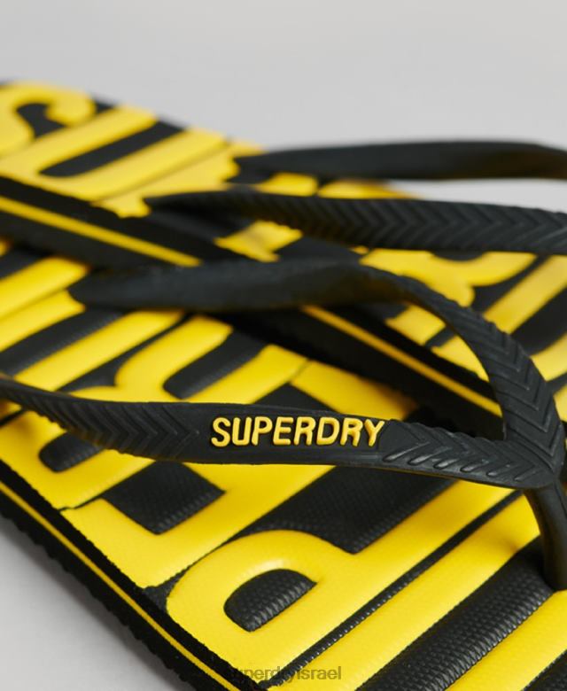 il Superdry נשים כפכפים טבעוניים וינטג' שָׁחוֹר 4LX2Z4374 נעליים