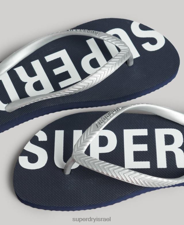 il Superdry נשים כפכפי ספורט ליבת קוד חיל הים 4LX2Z4376 נעליים