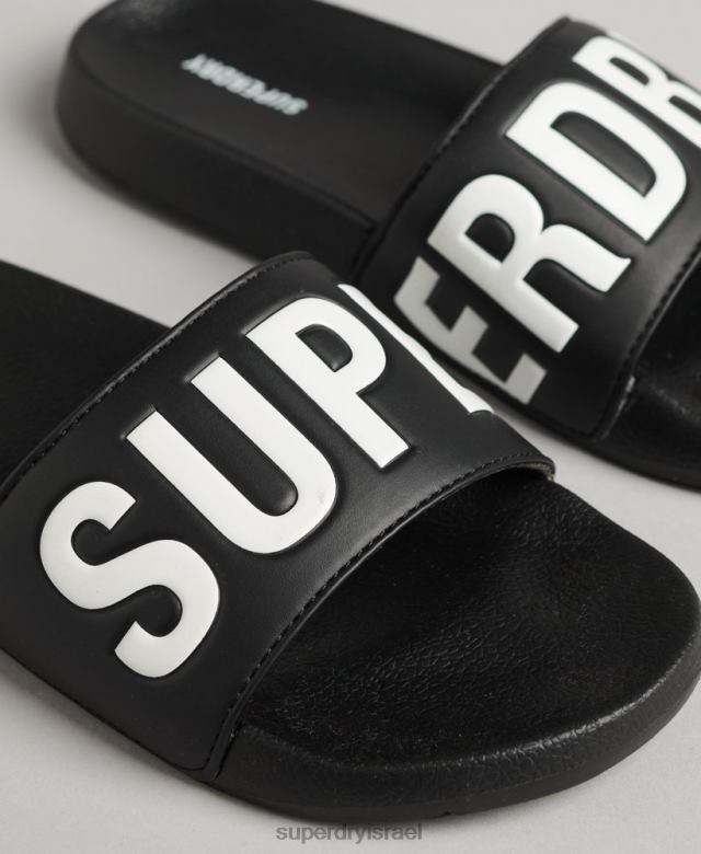 il Superdry נשים מחווני ליבה לבריכה שָׁחוֹר 4LX2Z4378 נעליים