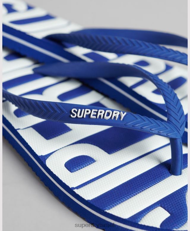 il Superdry נשים כפכפים טבעוניים וינטג' כְּחוֹל 4LX2Z4394 נעליים