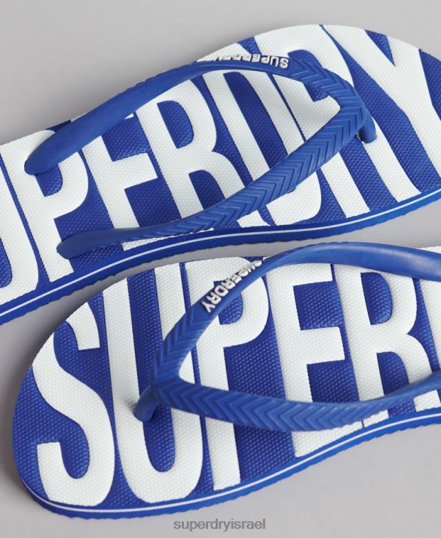 il Superdry נשים כפכפים טבעוניים וינטג' כְּחוֹל 4LX2Z4394 נעליים