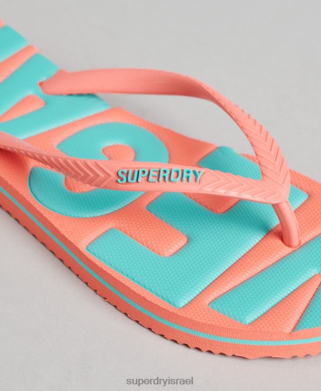 il Superdry נשים כפכפים קלאסיים טבעוניים וינטג' אלמוג 4LX2Z4399 נעליים