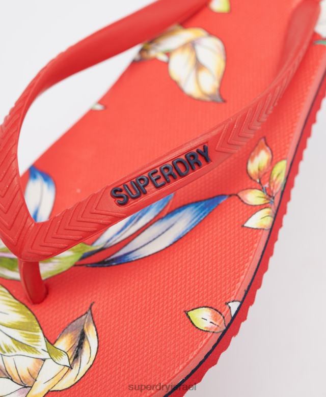 il Superdry נשים כפכפי וינטג' קלאסיים אָדוֹם 4LX2Z4400 נעליים