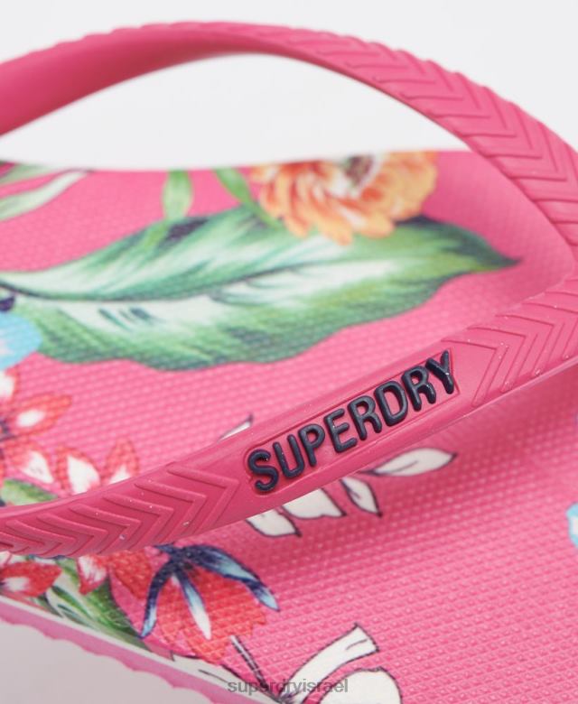 il Superdry נשים כפכפי וינטג' קלאסיים וָרוֹד 4LX2Z4401 נעליים