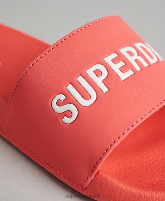 il Superdry נשים מחווני בריכה מעוצבים גרפיים אלמוג 4LX2Z4411 נעליים