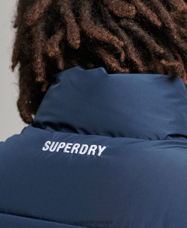 il Superdry גברים מעיל ספורט ללא ברדס חיל הים 4LX2Z4446 הַלבָּשָׁה