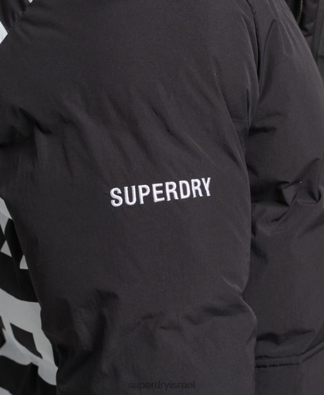 il Superdry גברים ז'קט קופסתי קצר שָׁחוֹר 4LX2Z4501 הַלבָּשָׁה