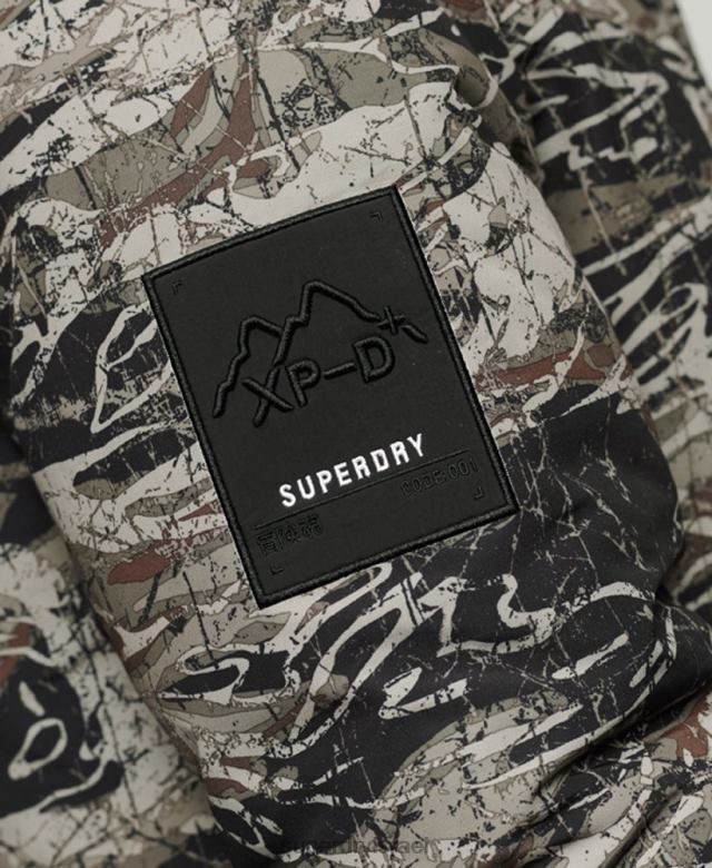 il Superdry גברים מעיל פארקה אוורסט עם קפוצ'ון פרווה מלאכותית ירוק 4LX2Z4547 הַלבָּשָׁה