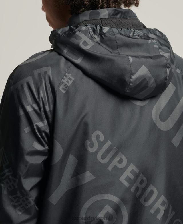 il Superdry גברים ז'קט קז'ואל גרפי חיוני שָׁחוֹר 4LX2Z4550 הַלבָּשָׁה