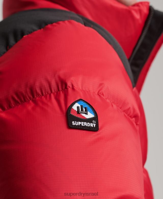 il Superdry גברים מעיל פוך עם קוד ספורט סטייל אָדוֹם 4LX2Z4555 הַלבָּשָׁה