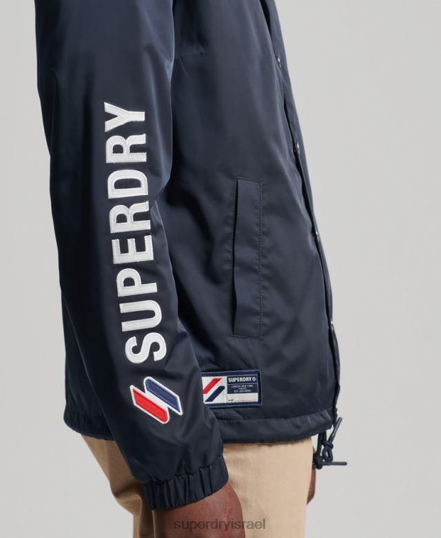 il Superdry גברים מעיל קואצ'ר חיוני חיל הים 4LX2Z4580 הַלבָּשָׁה