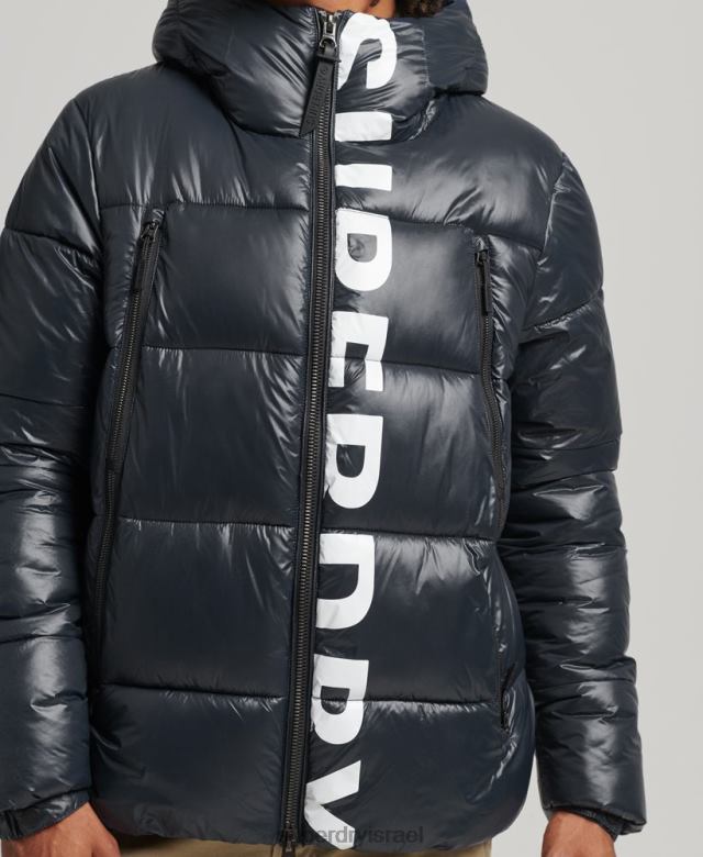 il Superdry גברים ז'קט אלפיני עם ברדס הרים חיל הים 4LX2Z4581 הַלבָּשָׁה